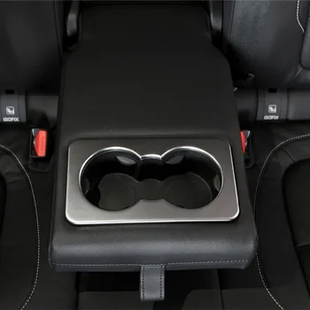 

ABS Chrome Car Rear Seat Water Cup Holder Frame Cover Trim Sticker For Jaguar XE/F-Pace/XF 2016 f-pace Car Styling Accessories