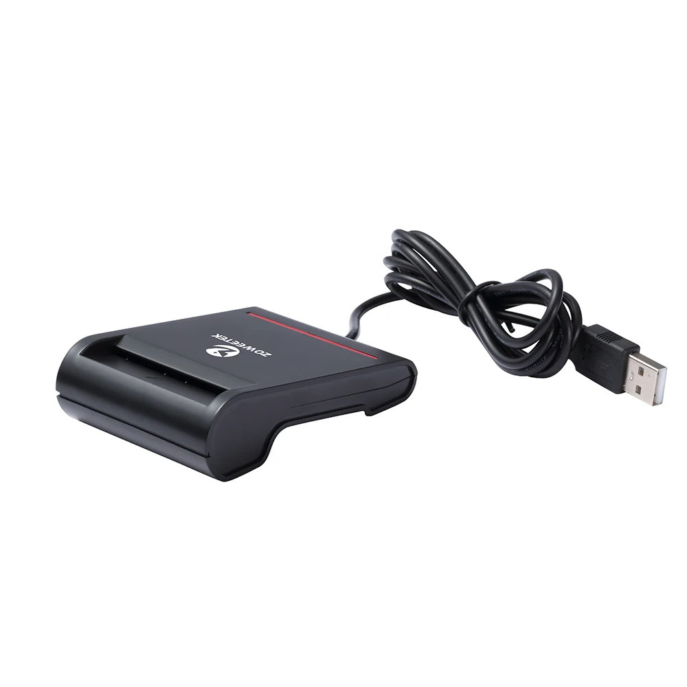 Zoweetek 12026-2 Easy Comm USB EMV считыватель смарт-карт писатель с драйверами CD для ISO 7816 EMV чип-метки SIM/ATM/IC/ID карты