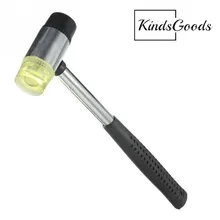 Exclusive KindsGoods 10" Length 35mm Hammer with Heavy-Duty Non-Slip Fiberglass Robust Dual-Head Rubber Mallet For Leather Wood