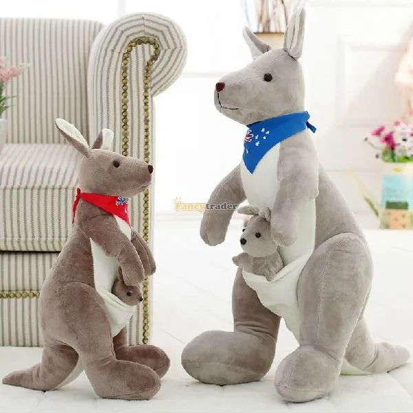 Fancytrader  New 28'' 70cm Giant Plush Stuffed Big Grey AU Kangaroo, 2 Colors! Free Shipping FT50253 (3)