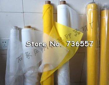 

free shipping 6meters DPP 300 mesh count (120T) yellow / white fabric , screen printing material,screen press frame screen mesh