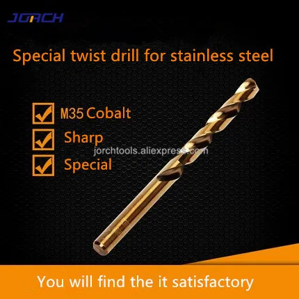 

Twist Drill Bit with Cobalt M35 Titanium plating D1-13MM Parallel/Straight shank Metal Drilling High speed steel