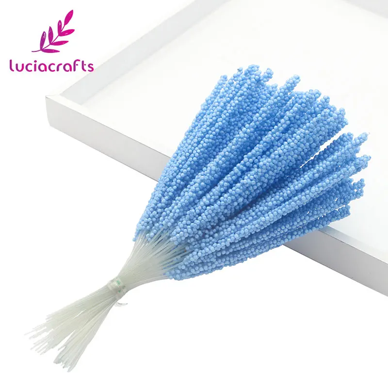 Lucia crafts 4,5 мм* 15 см пена цветок комплект для дома декорация рукоделие хобби материалы(100 шт/упаковка, 100 шт./лот) A1102 - Цвет: Синий