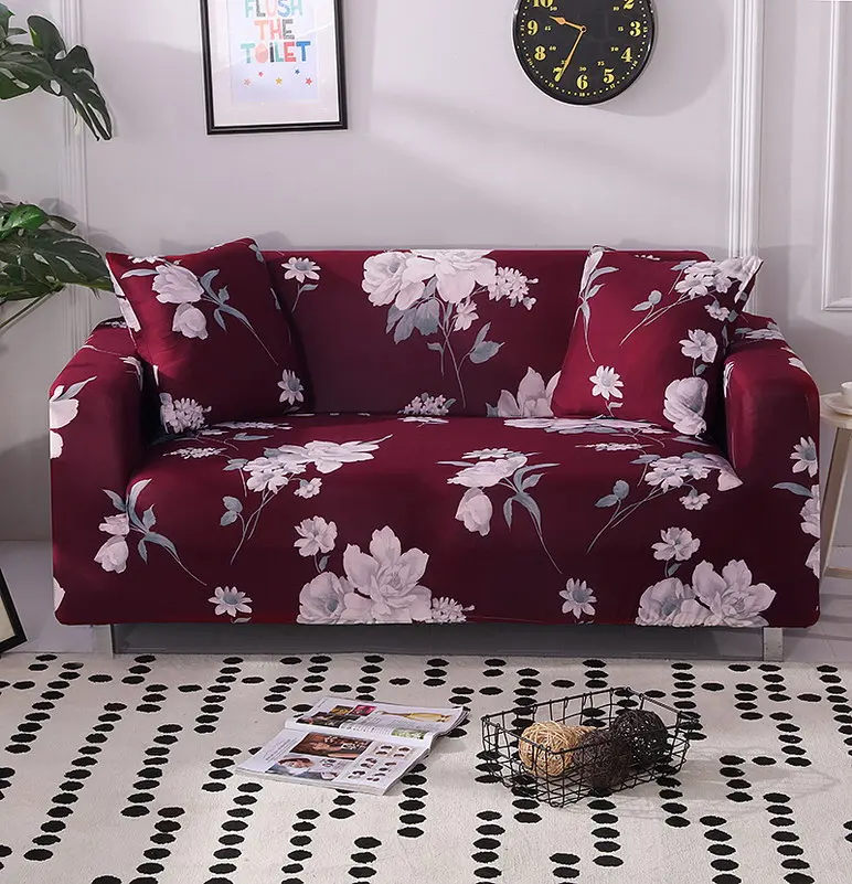 Нескользящий цветочный чехол для дивана, растягивающийся полиэстер, четыре сезона, все включено, чехол для дивана, эластичная подушка для дивана, диван, полотенце 30 - Цвет: Color 3