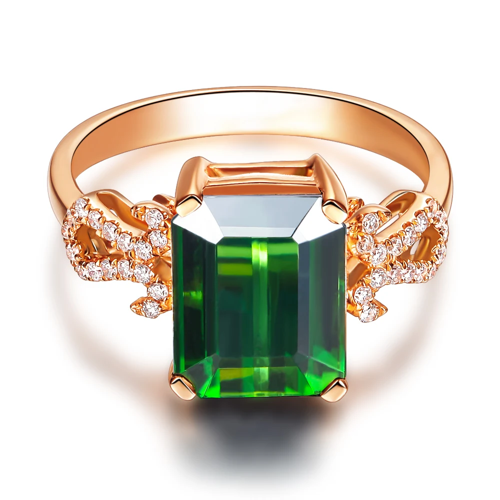 Luxury Clic Gvbori 18k Gold Natural Emerald Green Gemstone Luxury Clic Gvbori 18k Gold Natural Emerald Green Gemstone Wedding Ring Diamond For Women Fine Jewelry Valentine In Rings From Accessories