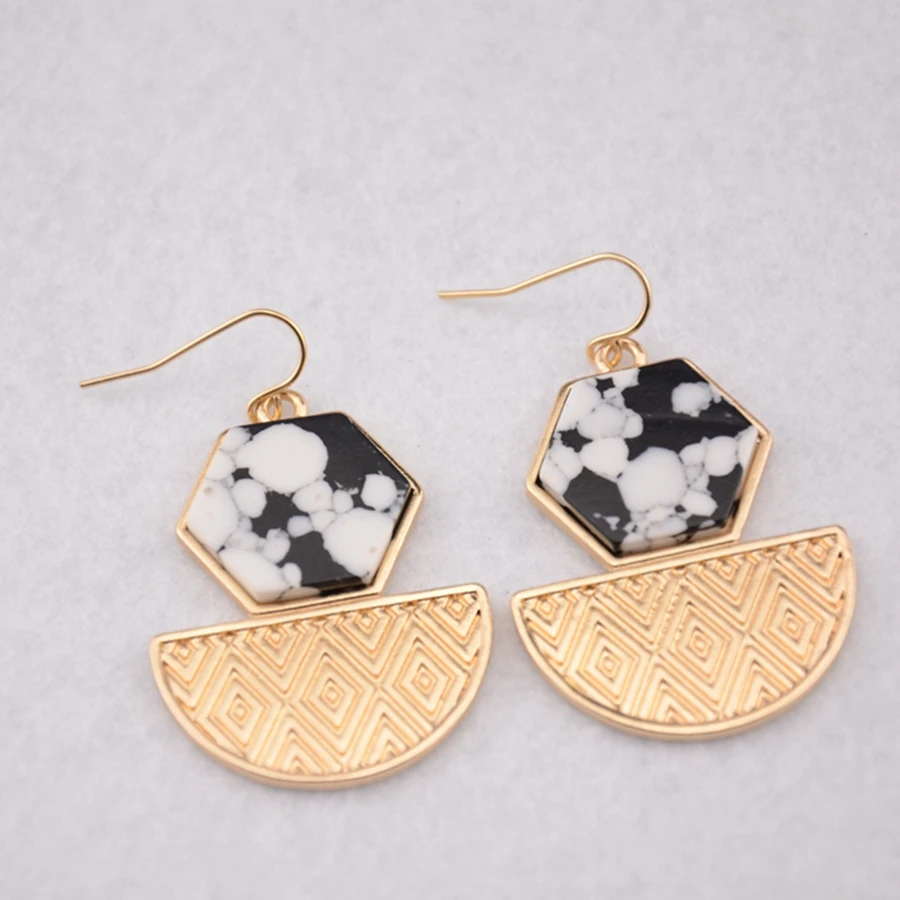 

Free Shipping New Fashion Design Hot Selling Marble Earring
