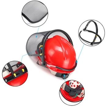 

1x Safe Helmet Face Mask Visor Headband For Chainsaw Sparks Grinding Strimmer
