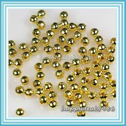 2000 шт./лот 3,2 мм золото-цвет круглый шар металлические шарики прокладки P75