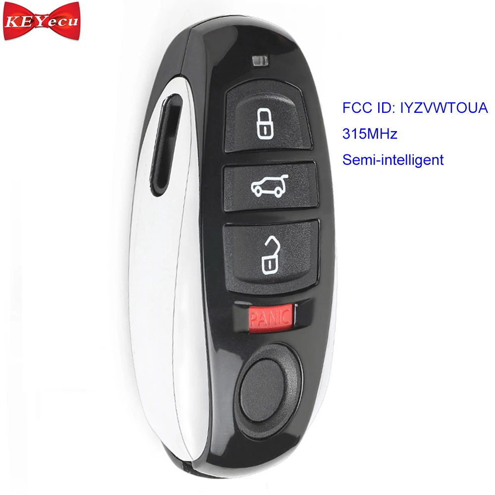 KEYECU для Volkswagen Touare* g 2011- пульт дистанционного управления автомобильный брелок 315 МГц PCF7945A чип FCC ID IYZVWTOUA