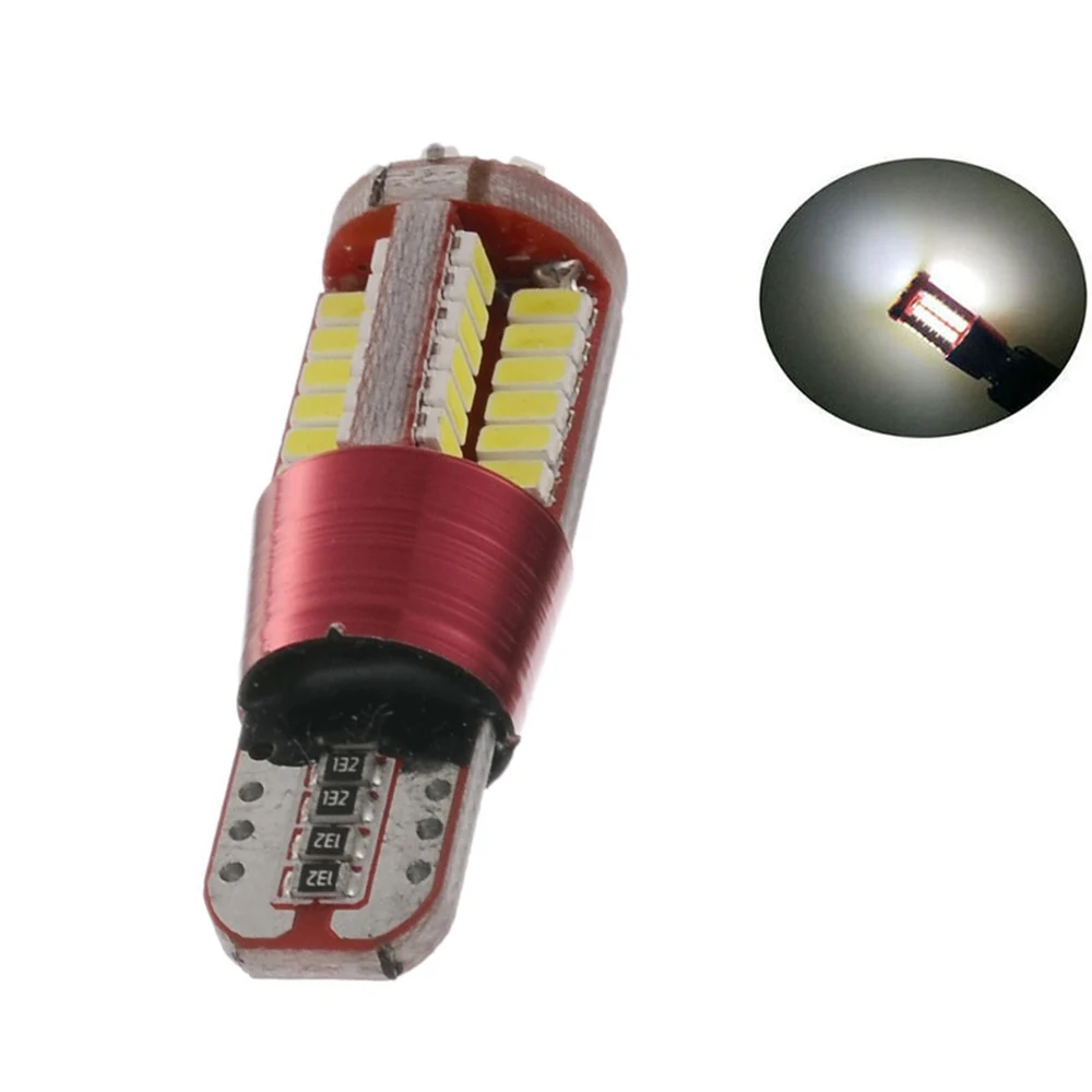 Автомобильная светодиодная лампа T10 3014 57SMD для автомобиля широкая номерного