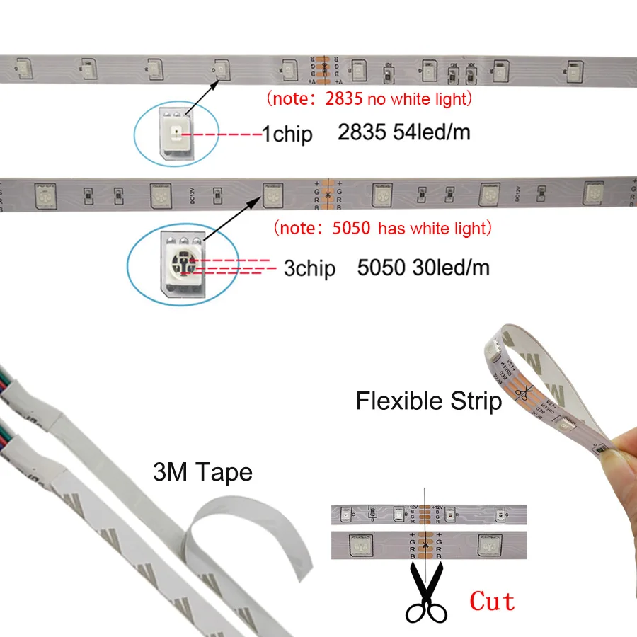 Lights Strips Bluetooth 25M 30M 5050RG BWWSTRIP Waterproof 2835 WIFI RGB Flexible Tape | Лампы и освещение