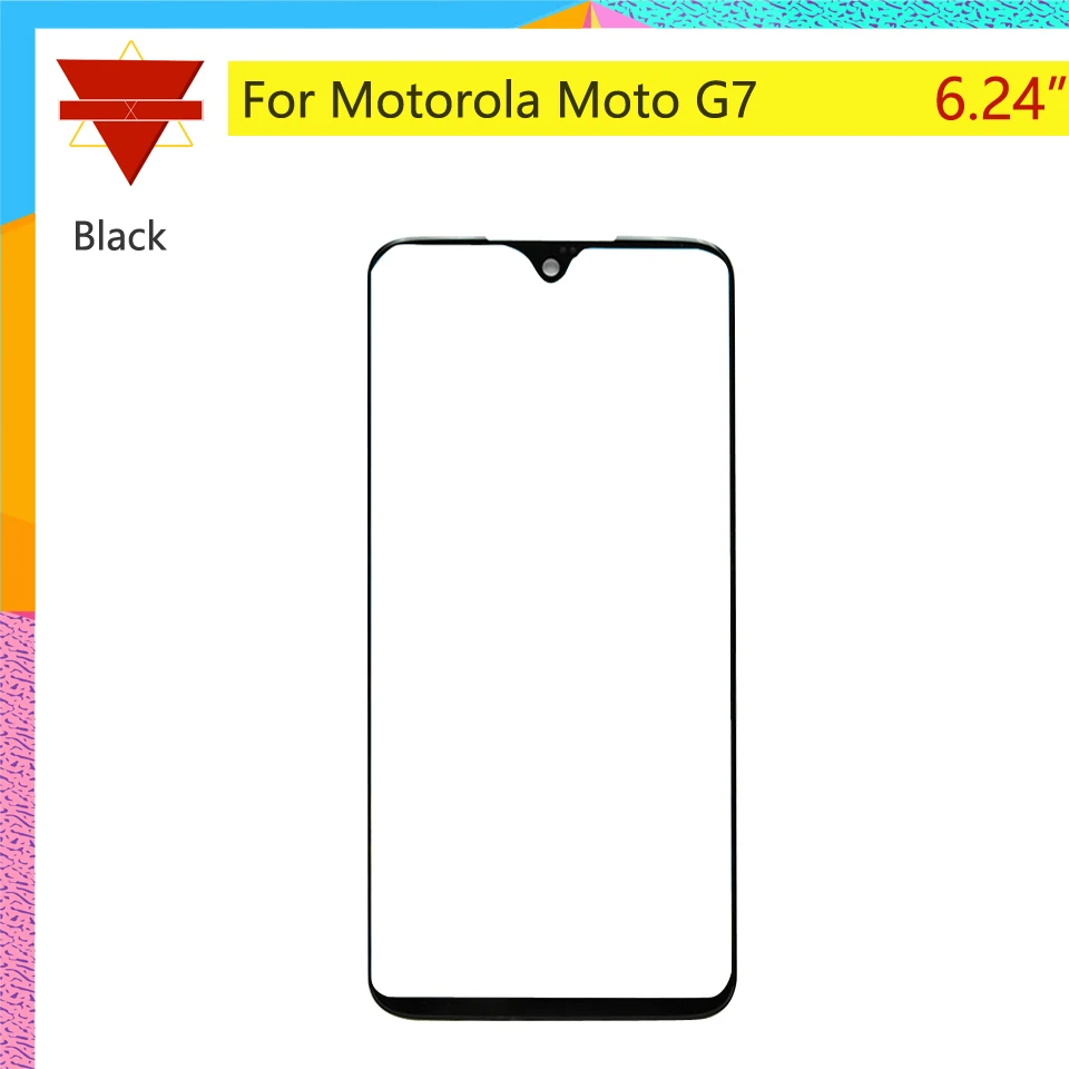 10pcs \ много новых G7 Защитное стекло для ЖК-дисплея объектив 6,24 "для Motorola Moto G7 Сенсорный экран стекло передней панели объектива Внешний