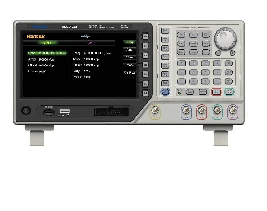 

HDG2032B Signal Generator Function Signal Arbitrary Waveform Generator 64M Memory Depth 30MHz Frenquency 250MSa/s Sample Rate