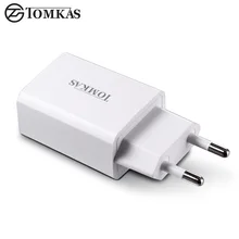 TOMKAS USB Charger Adapter 5V 2A Fast Portable Charger Wall EU Plug Travel Phone Chargers for iPhone iPad Samsung Mobile Device