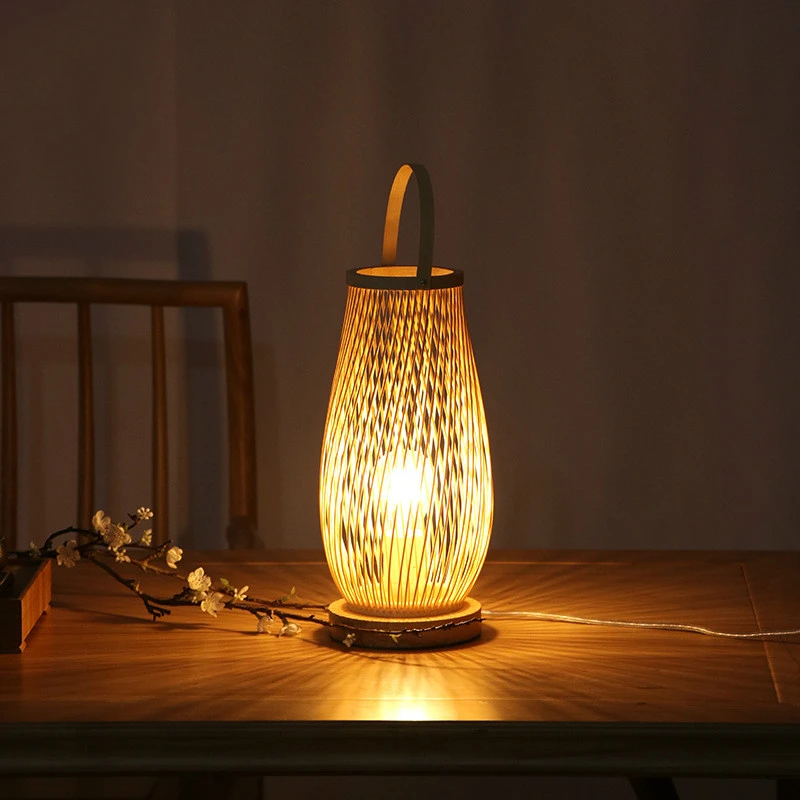 bamboo bedside lamp