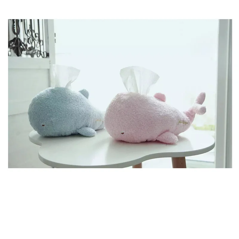 

Car Style lovely Cartoon plush dolphins tissue boxes cartoon plush doll plush toys at car decorate