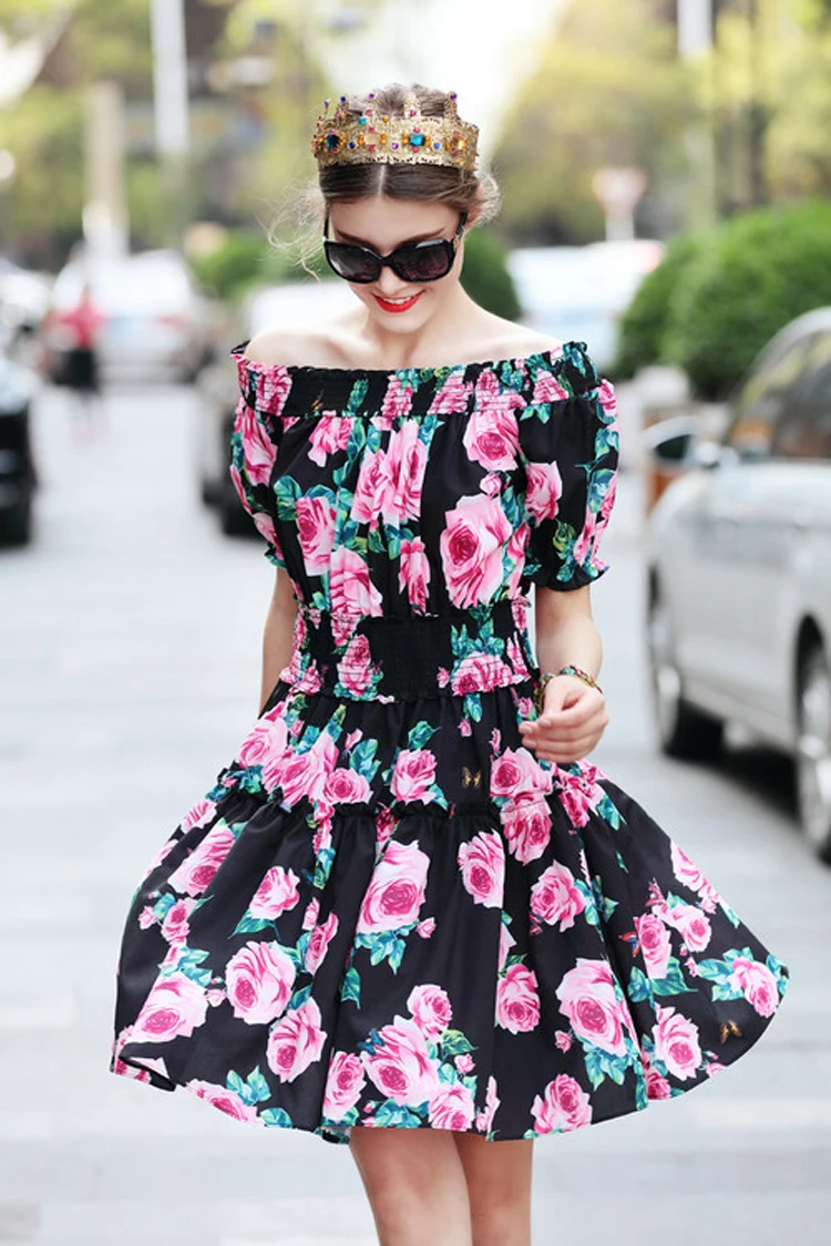 One word led elastic waist dress (13)