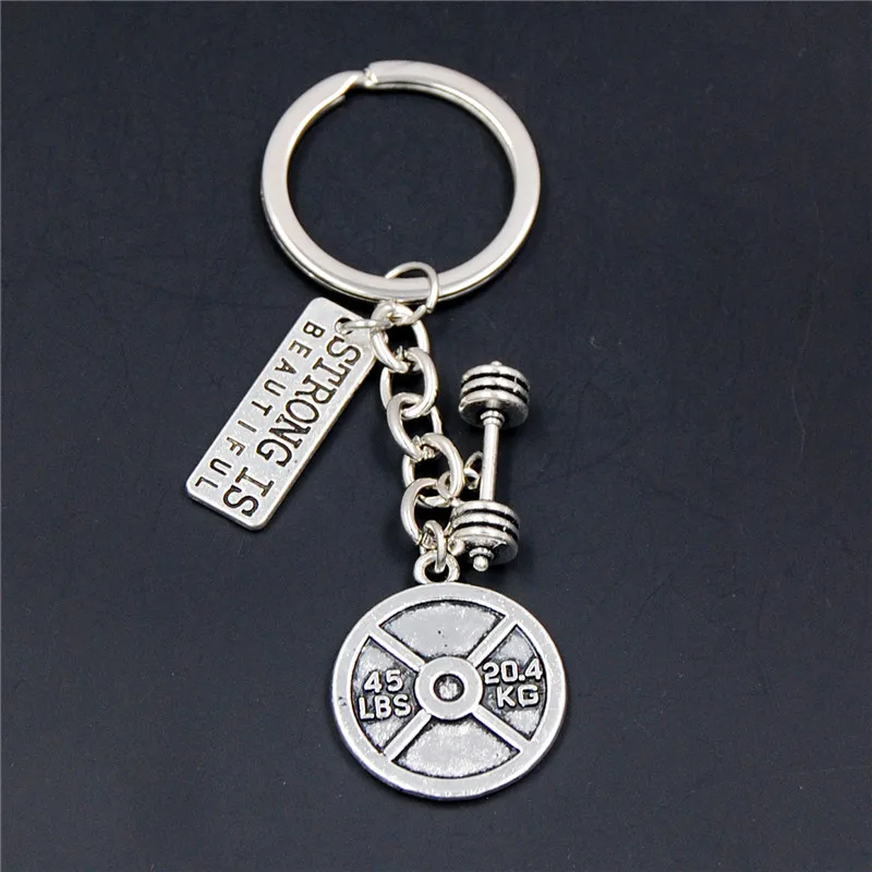 1 шт. брелок штанга для фитнеса и спорта|key ring|keychain gymring key ring |