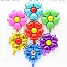 5pcs 45 45 cm font b Lovely b font Flower Cartoon Foil Balloon For Kids Birthday
