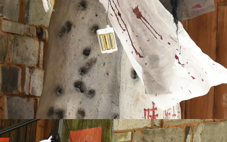 

Halloween props haunted house secret room trick decoration ghost bride scene hang decoration