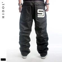 Оригинальные джинсы для скейтборда, мужские европейские 46, черные мешковатые штаны с принтом в стиле хип-хоп, брендовая одежда, SJ Kanye, хип-хоп брюки-карго