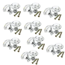 IMC Горячая 10 шт. 30 мм Diamond Crystal Стеклянная Дверь Ящик Корпусная Мебель Ручка Ручка Винт