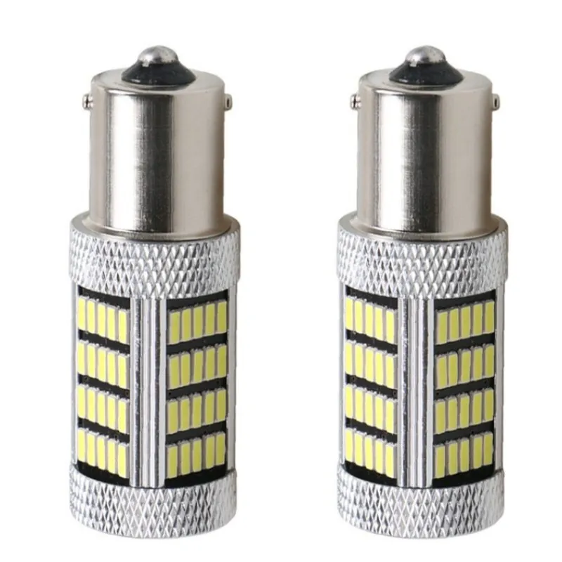 

2pcs white Red Yellow Amber 1156 BA15S P21W 92 SMD 3014 LED Projector Lens Turn Brake Bulb Bright Than 33 SMD Light