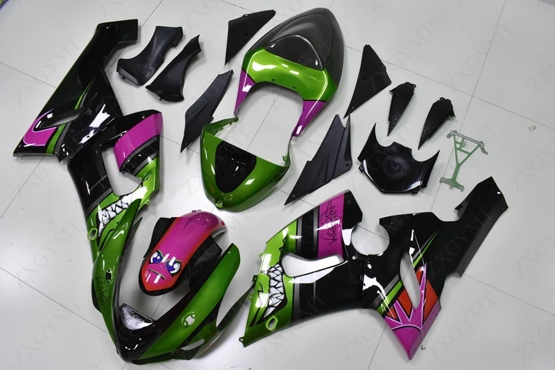 Motorcycle Fairing 636 ZX-6r 2005 - 2006 Green Black Shark for Kawasaki ZX6r 06 Bodywork Ninja | Автомобили и мотоциклы