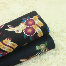 Высокая плотность, хлопок, поплин, ткань с рисунком кролика, ручная работа, сделай сам, платье, детская одежда A676