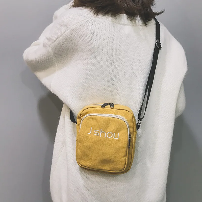 

Fashion Women Mini Canvas Bags Handbags 2019 New Arrival Female Casual Simple Soft Zipper Messenger Bags Shoulder Bags