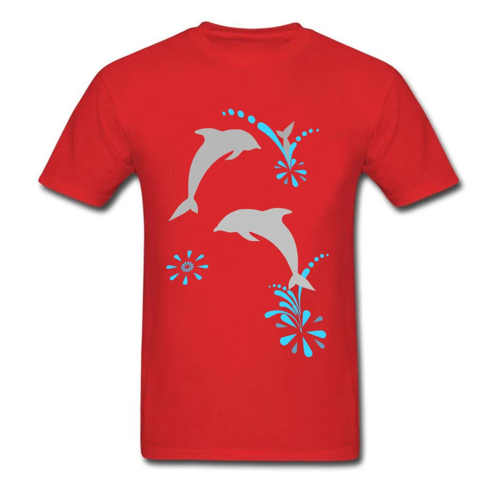 Company Adult T-Shirt Crew Neck Short Sleeve 100% Cotton Dolphins Joy T Shirt Family Tops T Shirt Free Shipping Dolphins Joy red