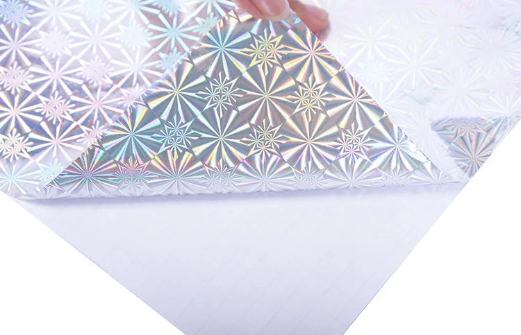Скрапбукинг голографическая Лазерная Фольга оберточные наклейки клейкая голографическая 3D упаковка коробка вечерние крафт-бумага украшения 45 см* 10 м