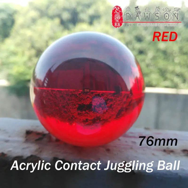 Красный 76 мм акриловый мяч для жонглирования(Цвет: красный 7,6 см) контактный магический мяч