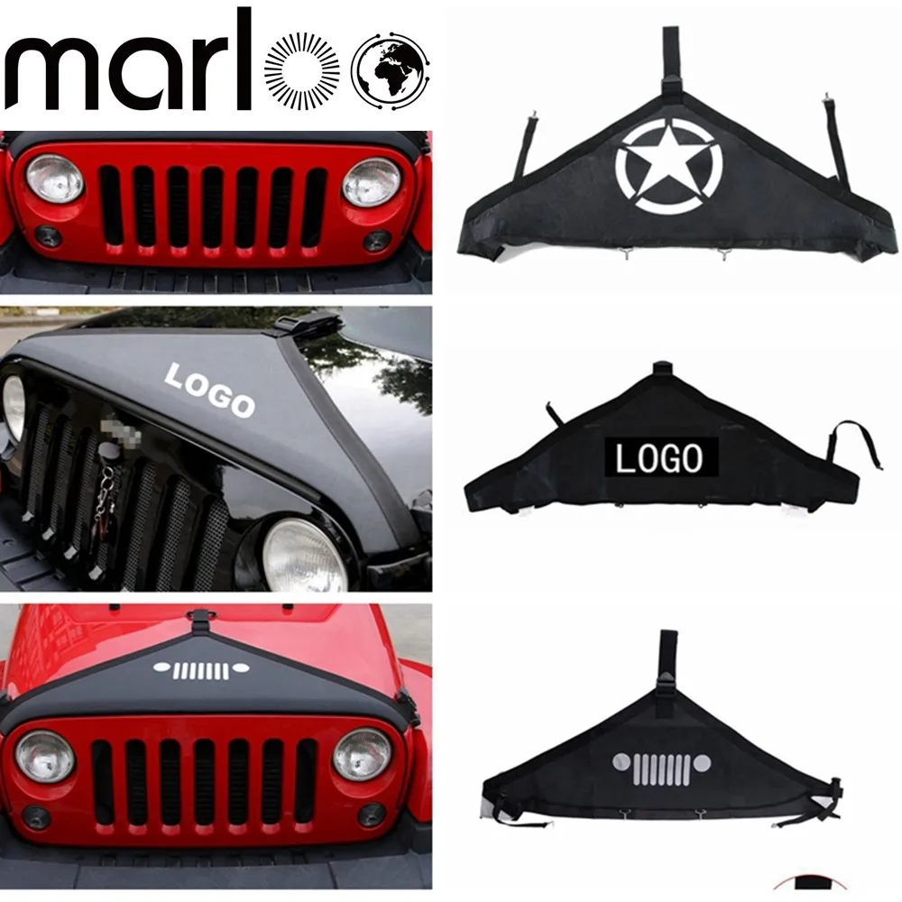 

Аксессуары Marloo Wrangler, передняя крышка капюшона, передняя крышка бра-протектор T-Style для Jeep Wrangler JK 2007-2017