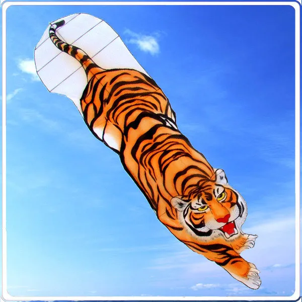 animal kites handles games volantes Weifang large stunt kite tiger outdoor soft kite flying toys volante led fun kites adults