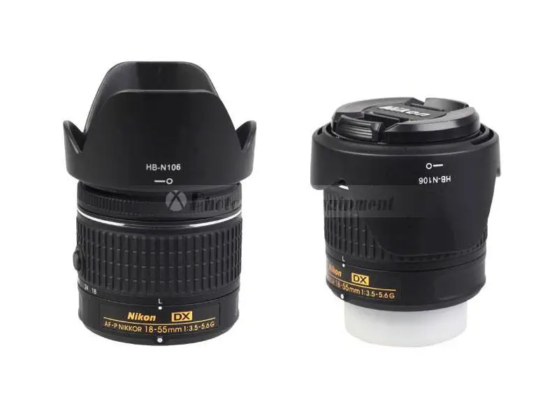 Новая бленда объектива камеры HB-N106 байонетное крепление для Nikon AF-P DX Nikkor 18-55 мм f/3,5-5,6G VR 55 мм объектив