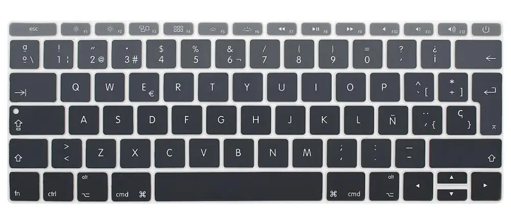 Цветная пленка для клавиатуры для Mac Book pro 13, не сенсорная панель, 12, испанская, европейская, силиконовая защитная пленка для клавиатуры - Цвет: A