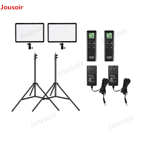 Godox 2 шт. светодиодный P260C ультратонкий 30 Вт 3300-5600 к светодиодный светильник для видеосъемки, панельная лампа с 2 шт. 2 м, светильник для видеостудии, светильник s CD50 Y