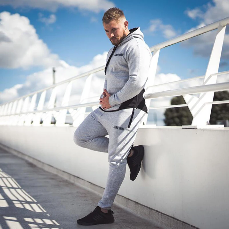 mens Long sleeve Hoodies Sweatshirt gym t shirt (15)