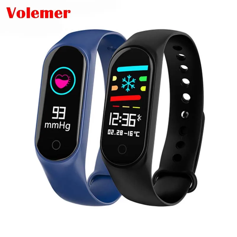 

Volemer M3S Smart Bracelet Color Screen Blood Pressure Waterproof Fitness Tracker Heart Rate Monitor Smart Band for Android IOS