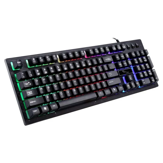 Best Offers Game Keyboard Wired USB Color Backlight Gaming Keyboard Ergonomic Comfortable 104 Keys gamer Keyboard For PC Laptop 180mA