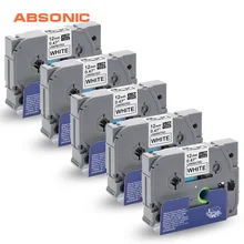 Absonic 5 шт. TZe лента совместимая TZ-231 TZe-231 P сенсорная лента Этикетка P-touch 12 мм для TZe231 этикетка Borther ленточная этикетка производитель