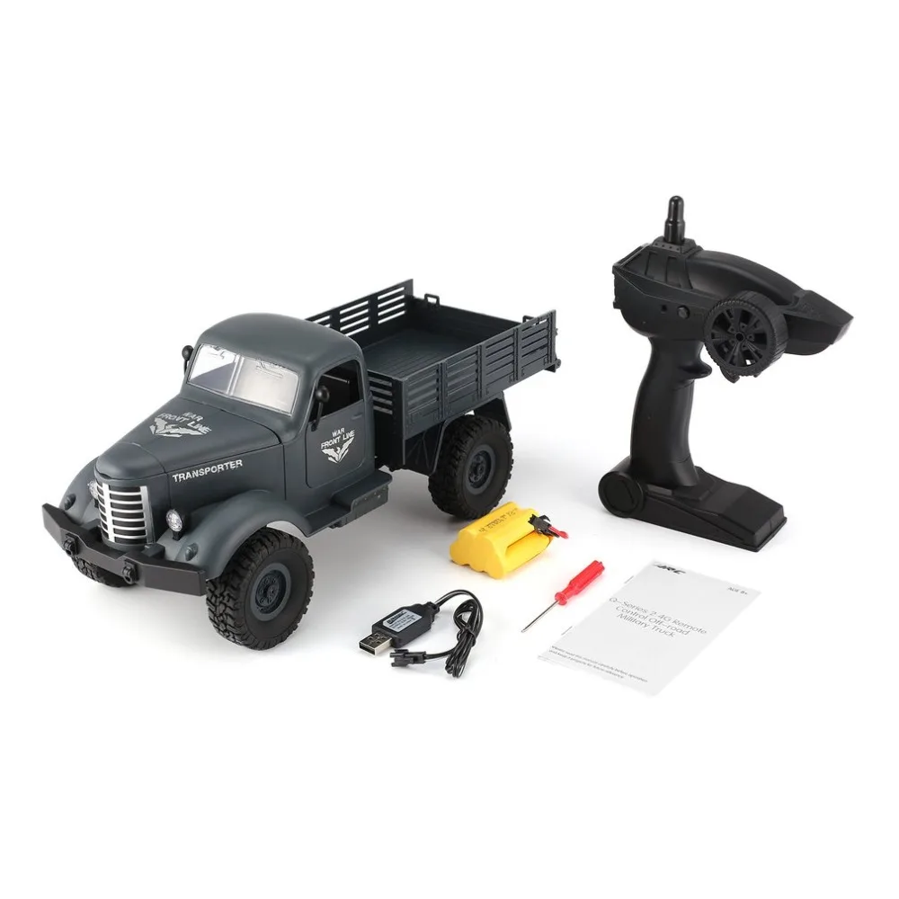 

Q61 1/16 2.4G 4WD RC Off-Road Military Truck Transporter RC Trucks Remote Control Vehicle for Children Gift kids RC Model Toy