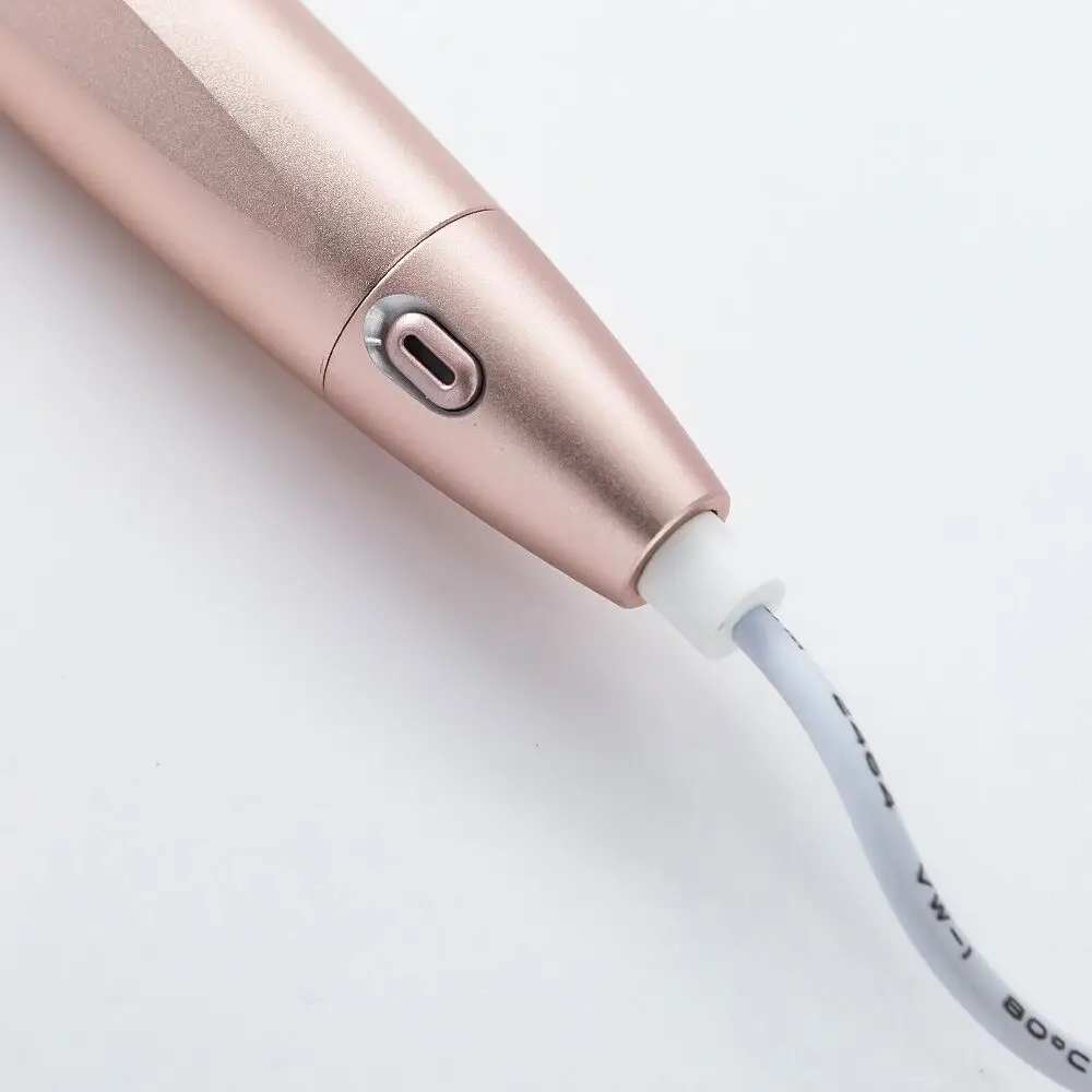 Портативный Перманентный макияж роторная татуировка машина ручка для глаз линии бровей Губы винт дизайн иглы розовый цвет
