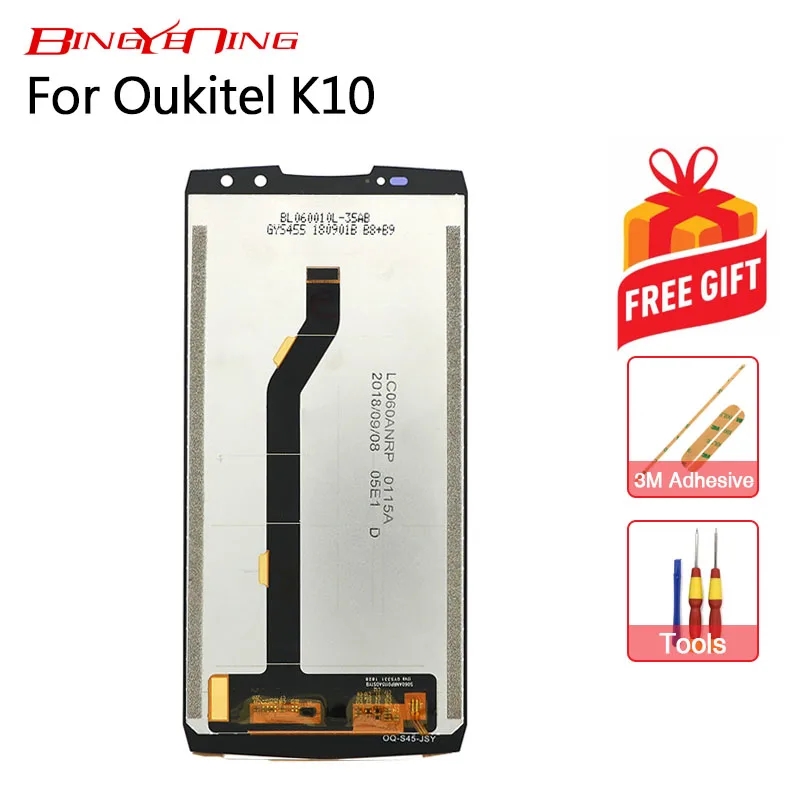 

BingYeNing New Original For Oukitel K10 Touch Screen +LCD Display Assembly Replacement