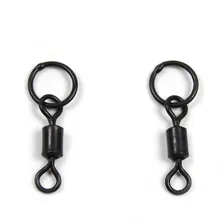 50 шт. аксессуары для ловли карпа матовый черный Карп для ловли карпа с кольцом защелкивающийся разъем