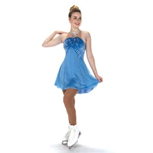 Платье для фигурного катания Nasinaya, индивидуальные юбки для конькобежцев для девочек, женщин, детей, Patinaje, гимнастика, представление 380