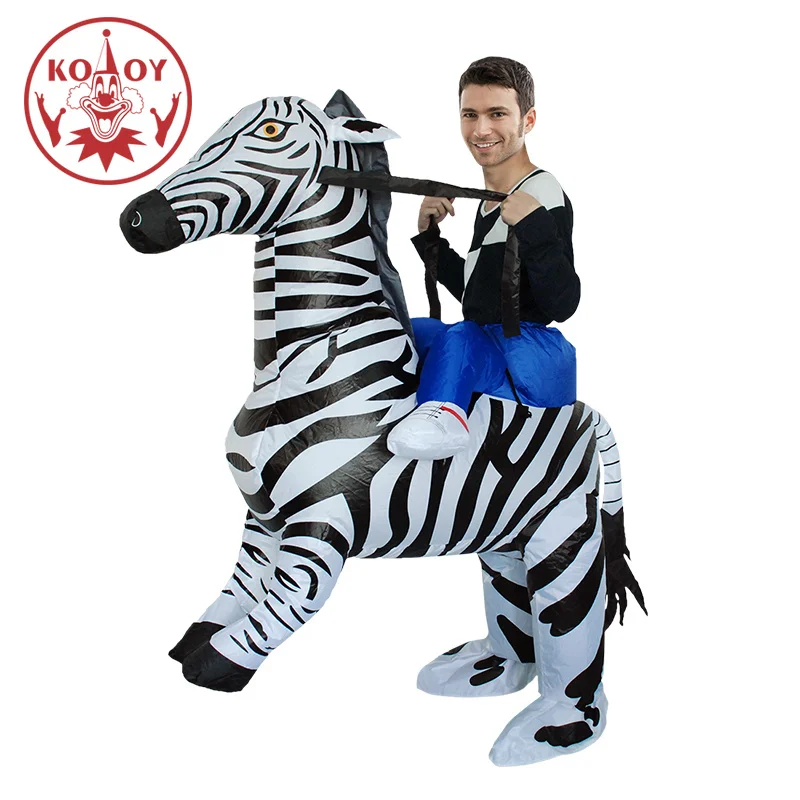Halloween Costume For Women Men Inflatable Zebra Costume Party Cosplay