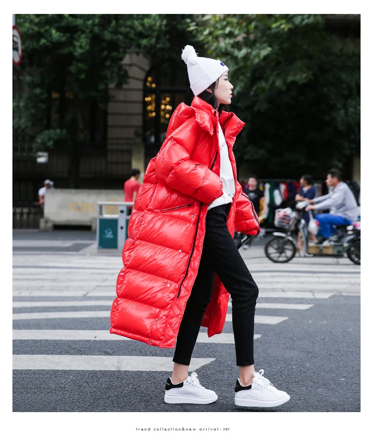 Winter Woman Coats 2019 Medium And Long Section Thick Down Feather Padded Clothes Harajuku Style Bread Service Women's Winter Jacket AS148 (26)