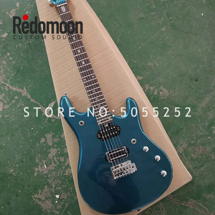 Фабрика на заказ гитара 6 струн музыкальный человек электрогитара с кленовым грифом синяя краска музыкальный инструмент магазин